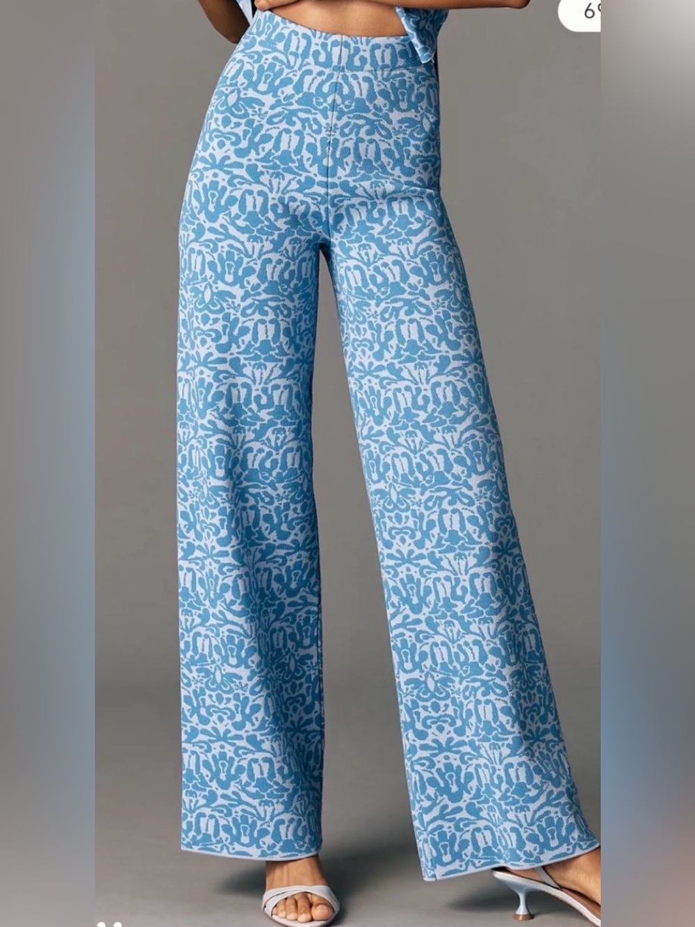 Maeve By Anthropologie Blue Damask Jacquard
Wide Leg Women’s Size: S